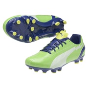 Puma evoSPEED 5 Firm Ground Football Boots - Jasmin Green/Monaco Blue/Fluo Yellow