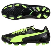 Puma evoSPEED 5.2 Firm Ground Football Boots - Kids Black
