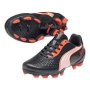 Puma v5.11 i Firm Ground Football Boots - Team Charcoal/White/Fluo Peach - Kids