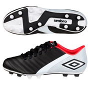Umbro Extremis Hard Ground Football Boots - Black/White/True Red - Kids