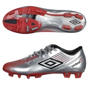 Umbro GT II Pro Firm Ground Football Boots - Silver/Black/True Red
