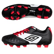 Umbro Geometra Premier Firm Ground Football Boots - Black/White/True Red