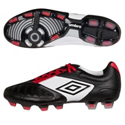 Umbro Geometra Pro Firm Ground Football Boots - Black/White/True Red