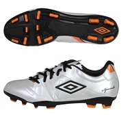 Umbro Speciali 3 Cup Firm Ground Football Boots - Pearlised White/Black/Necterine