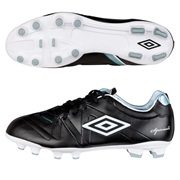 Umbro Speciali 3 Cup Hard Ground Football Boots - Black/White/Chrome - Kids