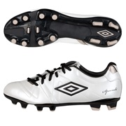 Umbro Speciali 3 Cup Hard Ground Football Boots - Pearlised White/Black/Pewter