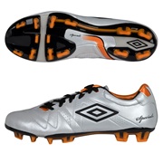 Umbro Speciali 3 Pro Firm Ground Football Boots - Pearlised White/Black/Necterine