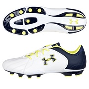 Under Armour Striker II Firm Ground Football Boots - White/Yellow/Navy