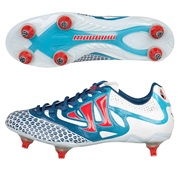 Warrior Sports Skreamer Combat Soft Ground Football Boots-Kids-Wht/Navy/Red White