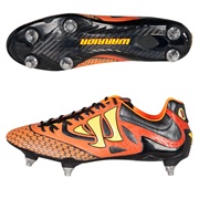 Warrior Sports Skreamer S-Lite Soft Ground Football Boots-Ebony/Orange/Yellow Black