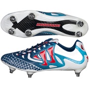 Warrior Sports Skreamer S-Lite Soft Ground Football Boots-Wht/Navy/Red White