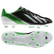 adidas Adizero F10 TRX Firm Ground Football Boots - Black/Running White/Green Zest