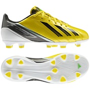 adidas Adizero F10 TRX Firm Ground Football Boots - Vivid Yellow/Black/Green Zest - Kids