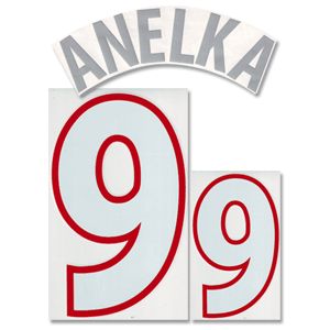 Anelka 9 00-02 France Home Official Name and Number