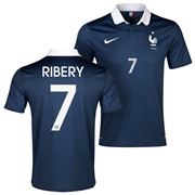 France Home Shirt 2013/15 Navy with Ribery 7 printing