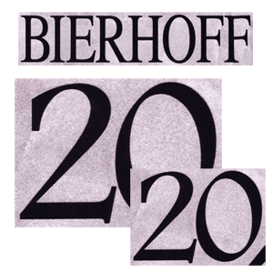 1996 Germany Home Bierhoff 20 Flock Name and Number