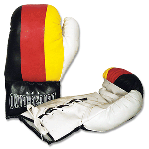 Germany PVC Boxing Gloves - Black/Red/Yellow