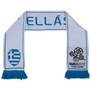 Euro 2012 Greece Jacquard Scarf - White/Blue