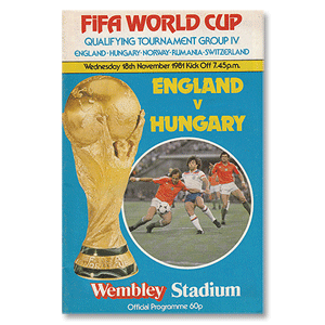 England v Hungary - World Cup Qualifier at Wembley Stadium - 18th November 1981
