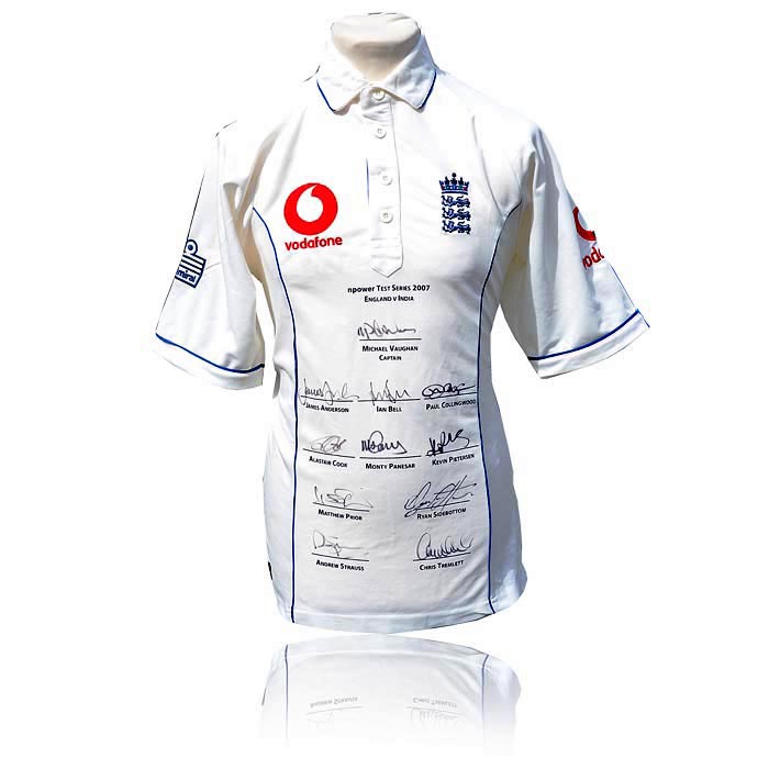 England vs. India 2007 - Signed Test Shirt