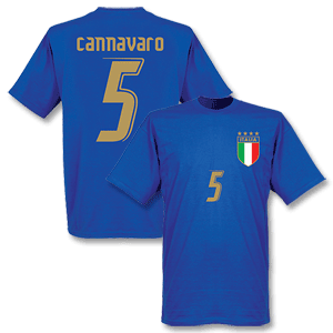 2006 Italy Cannavaro T-shirt - Royal