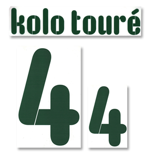 07-09 Ivory Coast Away Kolo Toure 4 Name and Number Transfer