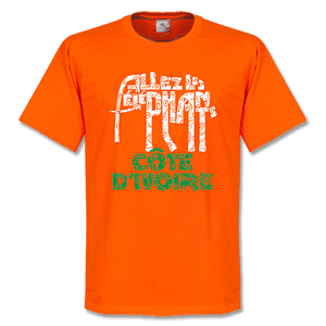 Ivory Coast Allez Les Elephants T-Shirt - Orange
