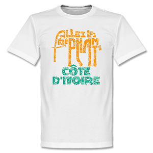 Ivory Coast Allez Les Elephants T-Shirt - White