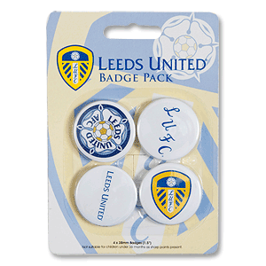 Leeds Utd Button Badge Set