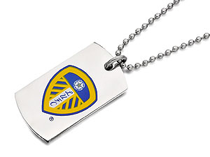 Stainless Steel Leeds United FC Dog Tag And Ball Chain - 102630