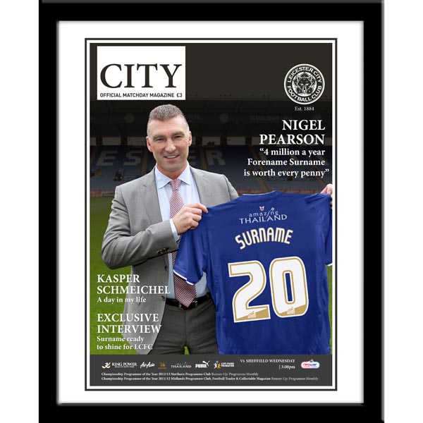 Leicester City - Personalised Headline Magazine - Framed