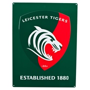 Leicester Tigers Crest Metal Sign