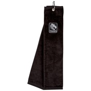Leicester Tigers Executive Golf Tri Fold Towel - Black/Silver