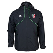 Leicester Tigers Full Zip Rain Jacket Grey