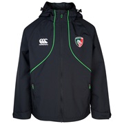 Leicester Tigers Full Zip Rain Jacket - Junior Grey