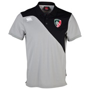 Leicester Tigers Training Cotton Polo Lt Grey