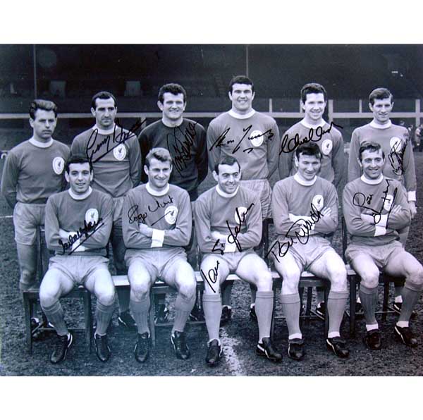 Liverpool - 1965 FA-Cup Final Print Signed by 10