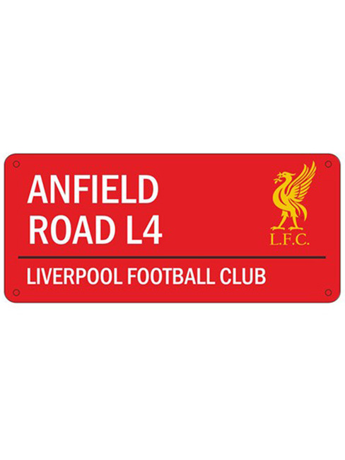 Liverpool FC 'Anfield Road' Street Sign - Red