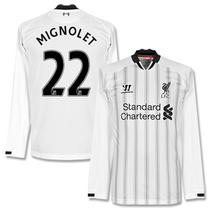 Liverpool Home Goalkeeper Shirt Long-Sleeve 2013 2014 + Mignolet 22