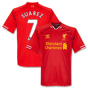 Liverpool Home Shirt 2013 2014 + Suarez 7