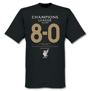 Liverpool UCL 8-0 Record T-shirt - Black