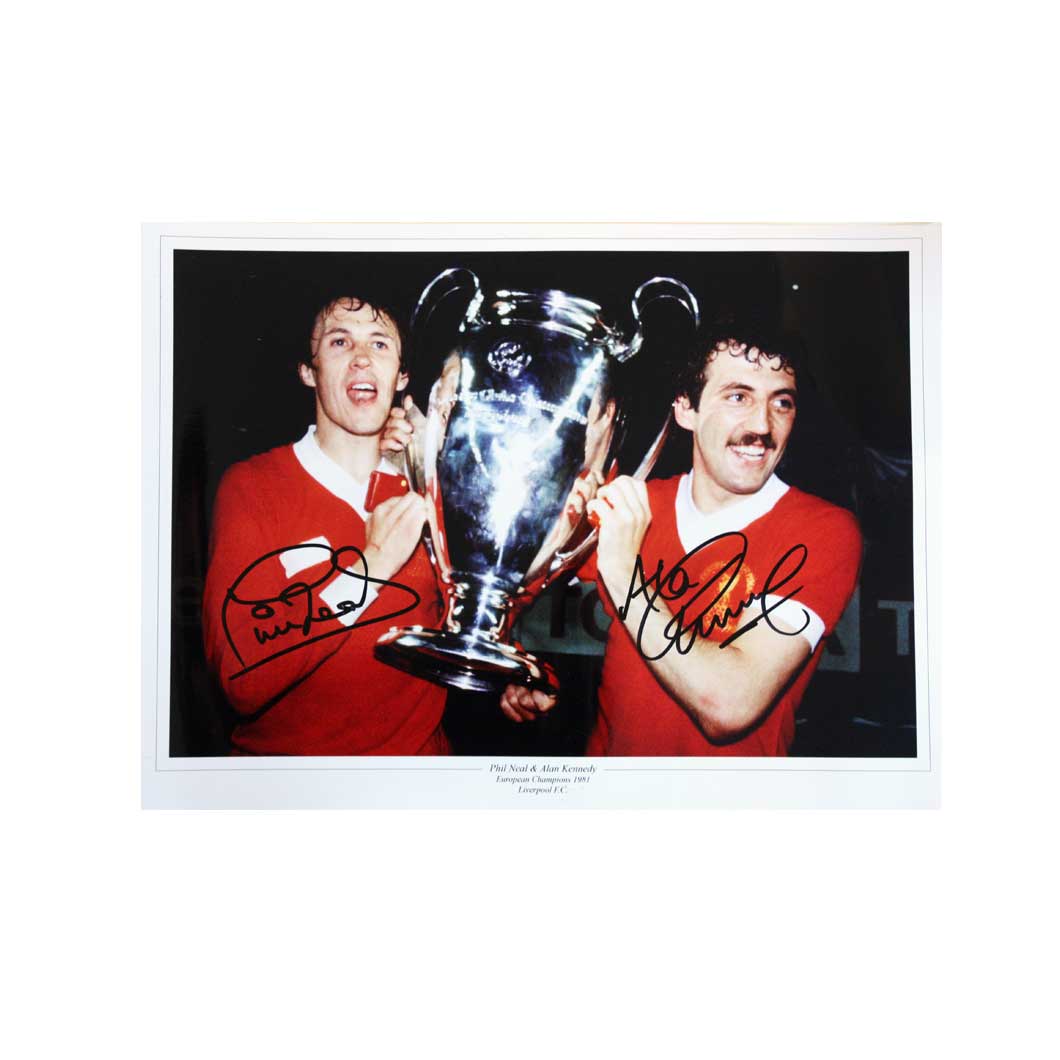Phil Neal And Alan Kennedy Signed Liverpool Photo