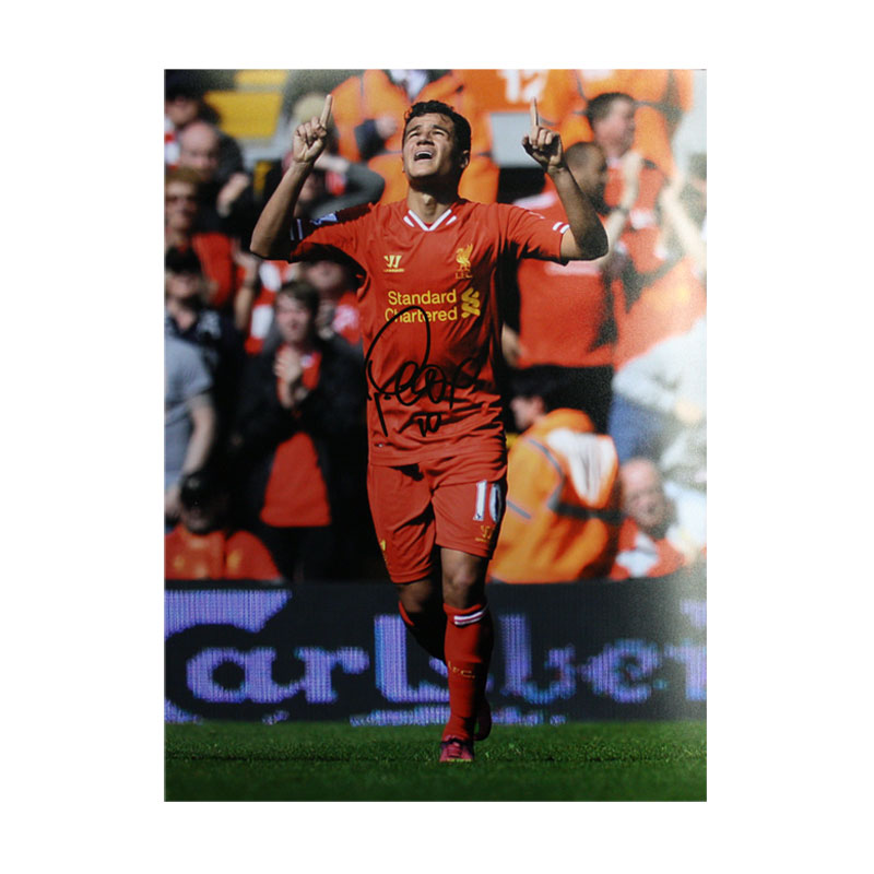 Philippe Coutinho Signed Liverpool Photo QPR Goal