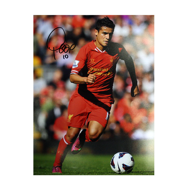 Philippe Coutinho Signed Liverpool Photo