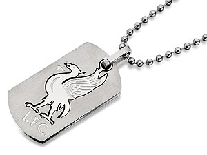 Stainless Steel Liverpool FC Double Liverbird Pendant And Ball Chain - 102293