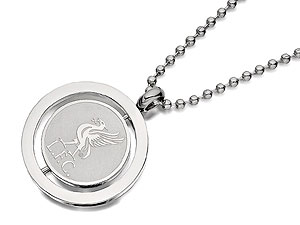 Stainless Steel Liverpool FC Liverbird Swivel Pendant And Ball Chain - 102286