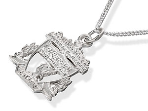 Sterling Silver Liverpool FC Crest Pendant And Chain - 102202