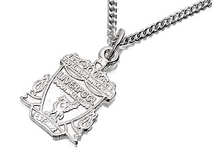 Sterling Silver Liverpool FC Crest Pendant And Chain - 102208