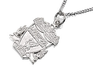 Sterling Silver Liverpool FC Crest Pendant And Chain - 102209