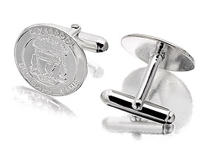 Sterling Silver Liverpool FC Crest Swivel Link Cufflinks - 102248